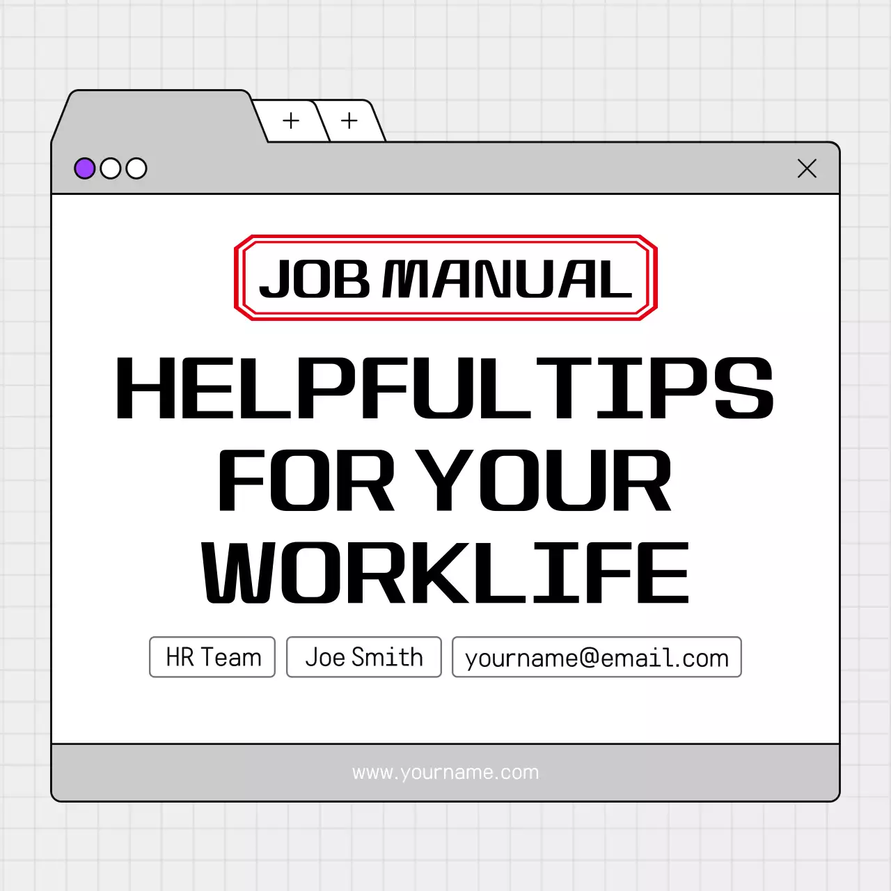 Grey Minimal Job Guide Instagram Carousel