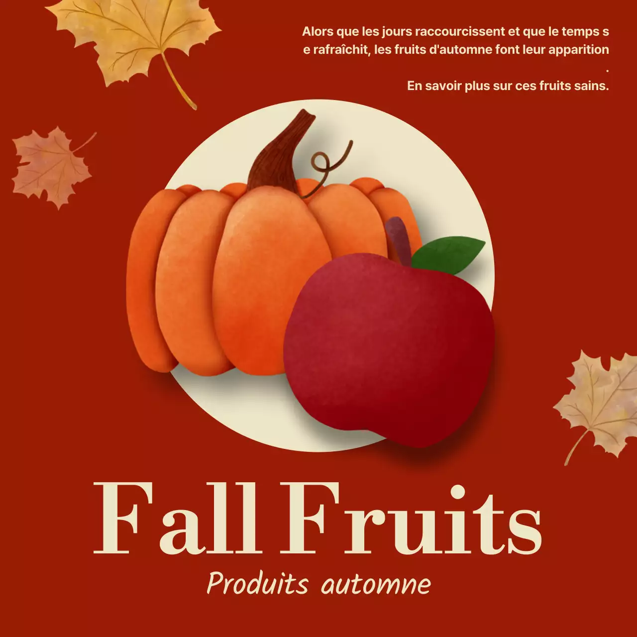 Promouvoir les fruits simples et de saison en rouge