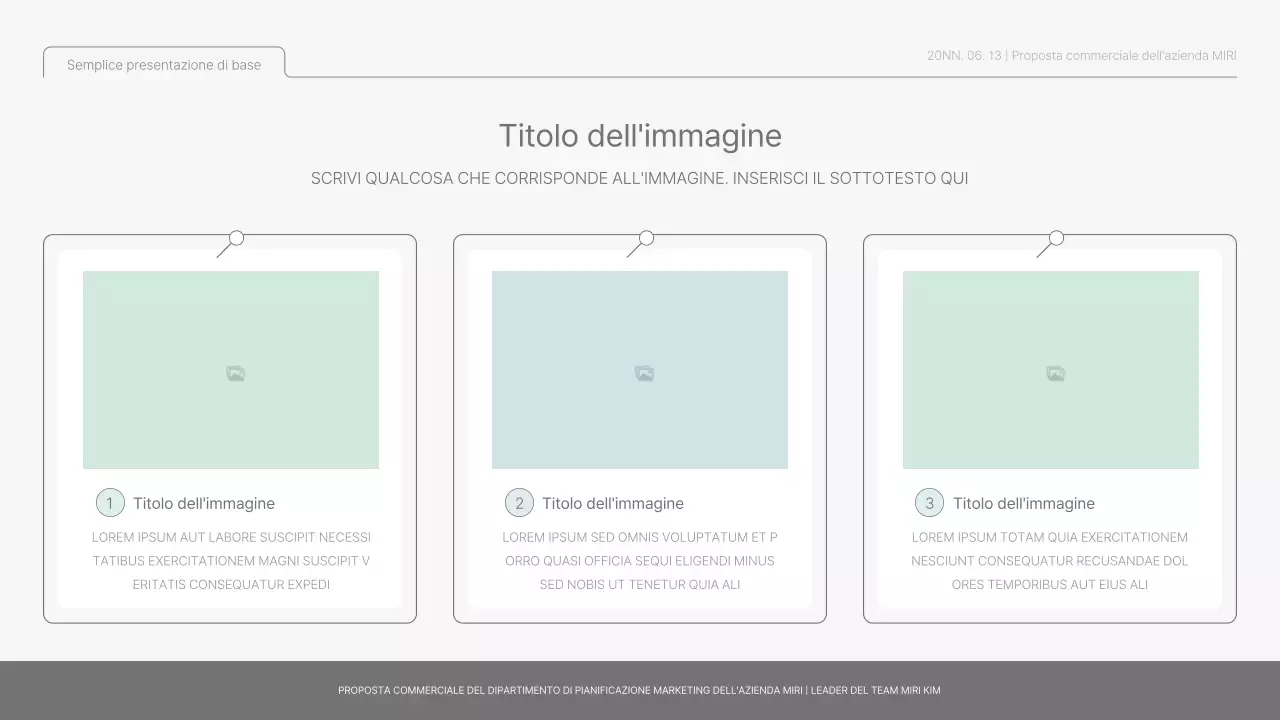Semplice rapporto di base in azzurro e verde chiaro