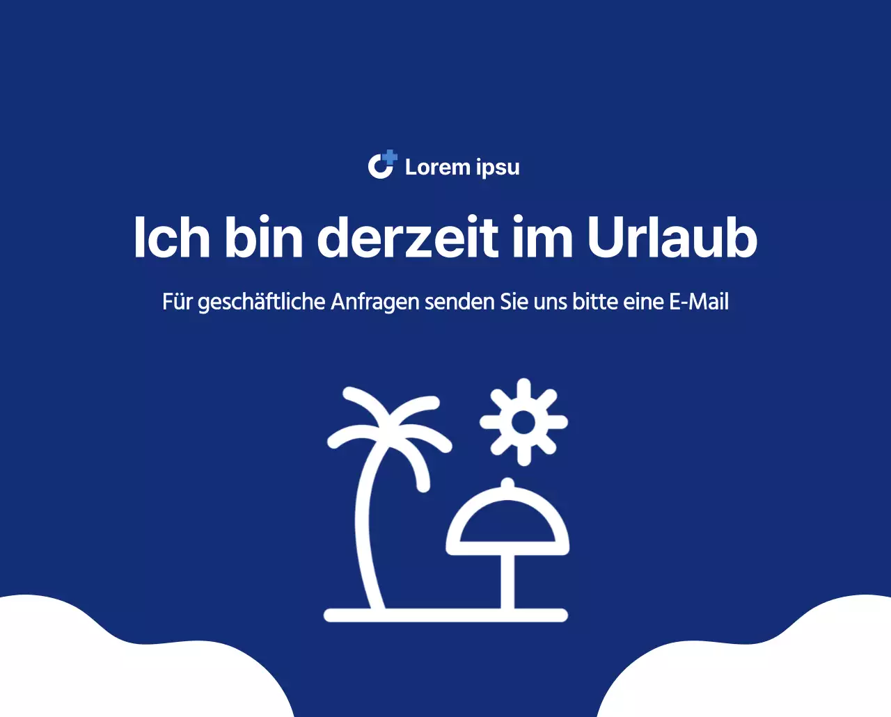 Einfacher Kalender mit klaren Illustrationen in Blau