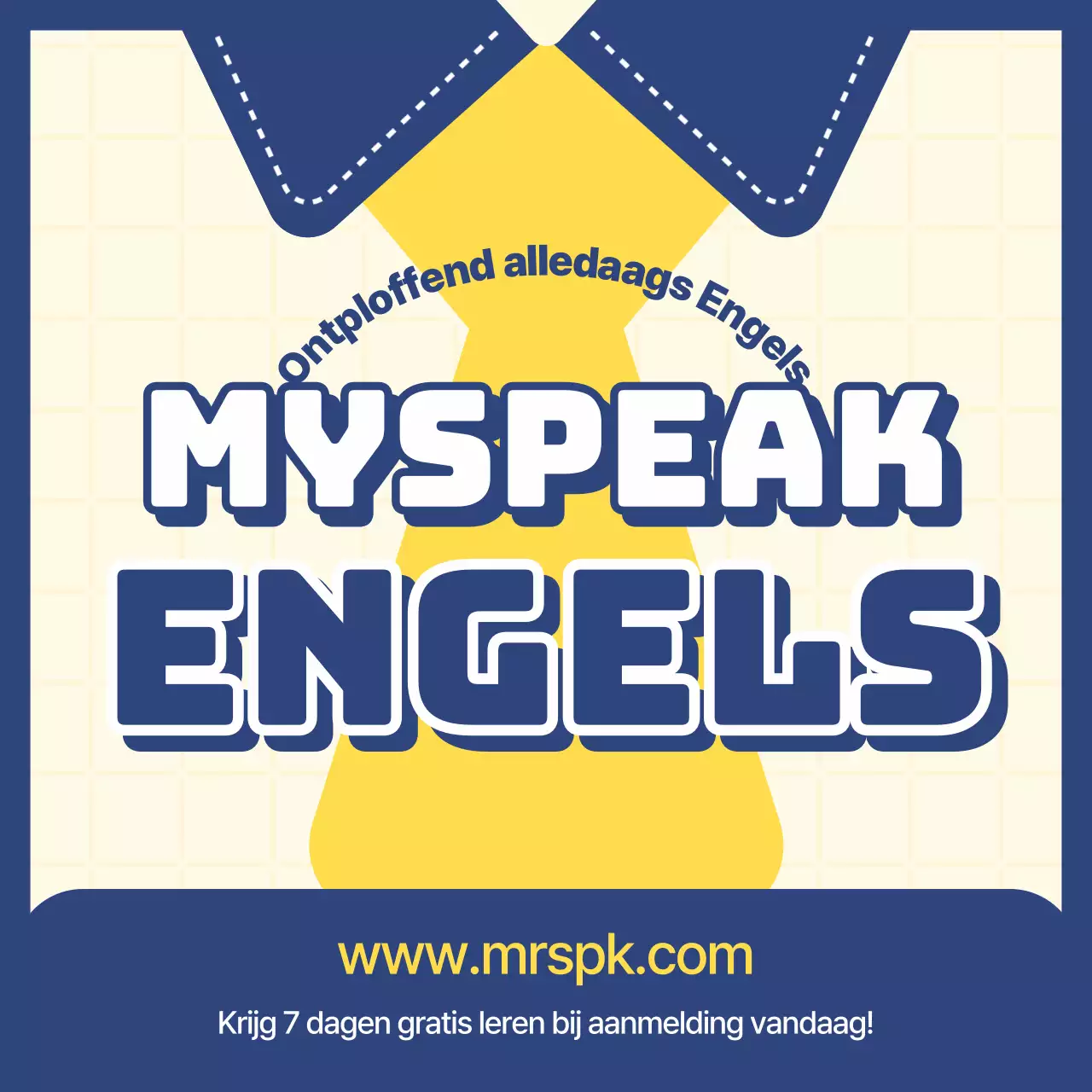  Een kitscherig zakelijk Engels plan met een gele achtergrond