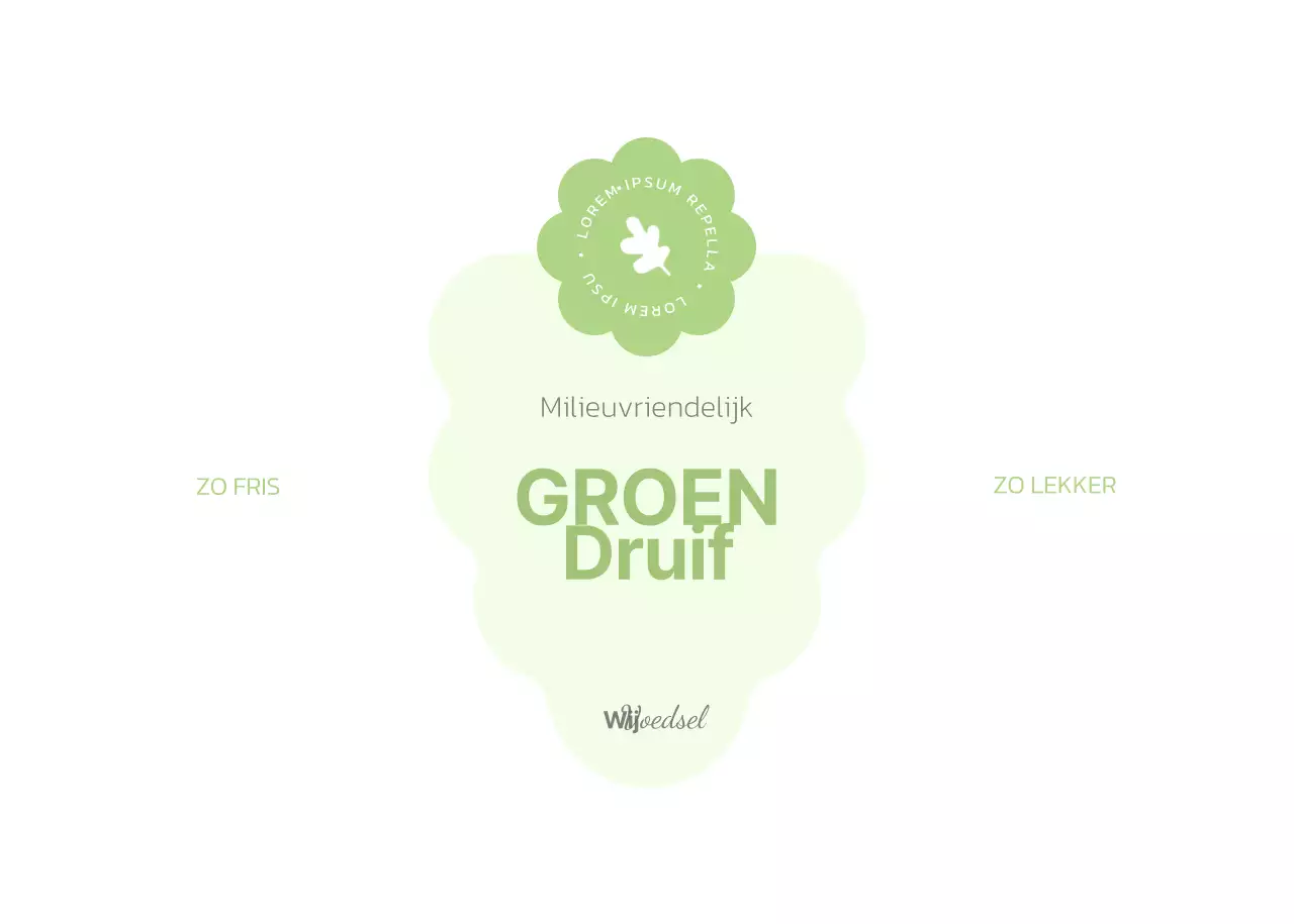 Ontwerp een pastelkleurig, mooi etiket voor aardbeiendruivenverpakkingen