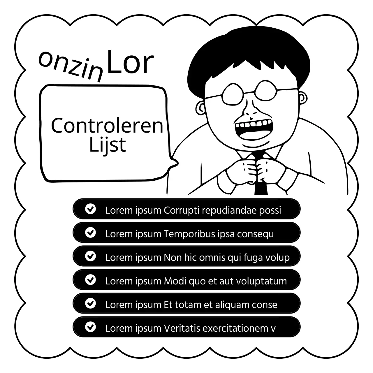 Zwart-wit, misselijkmakende testreclames