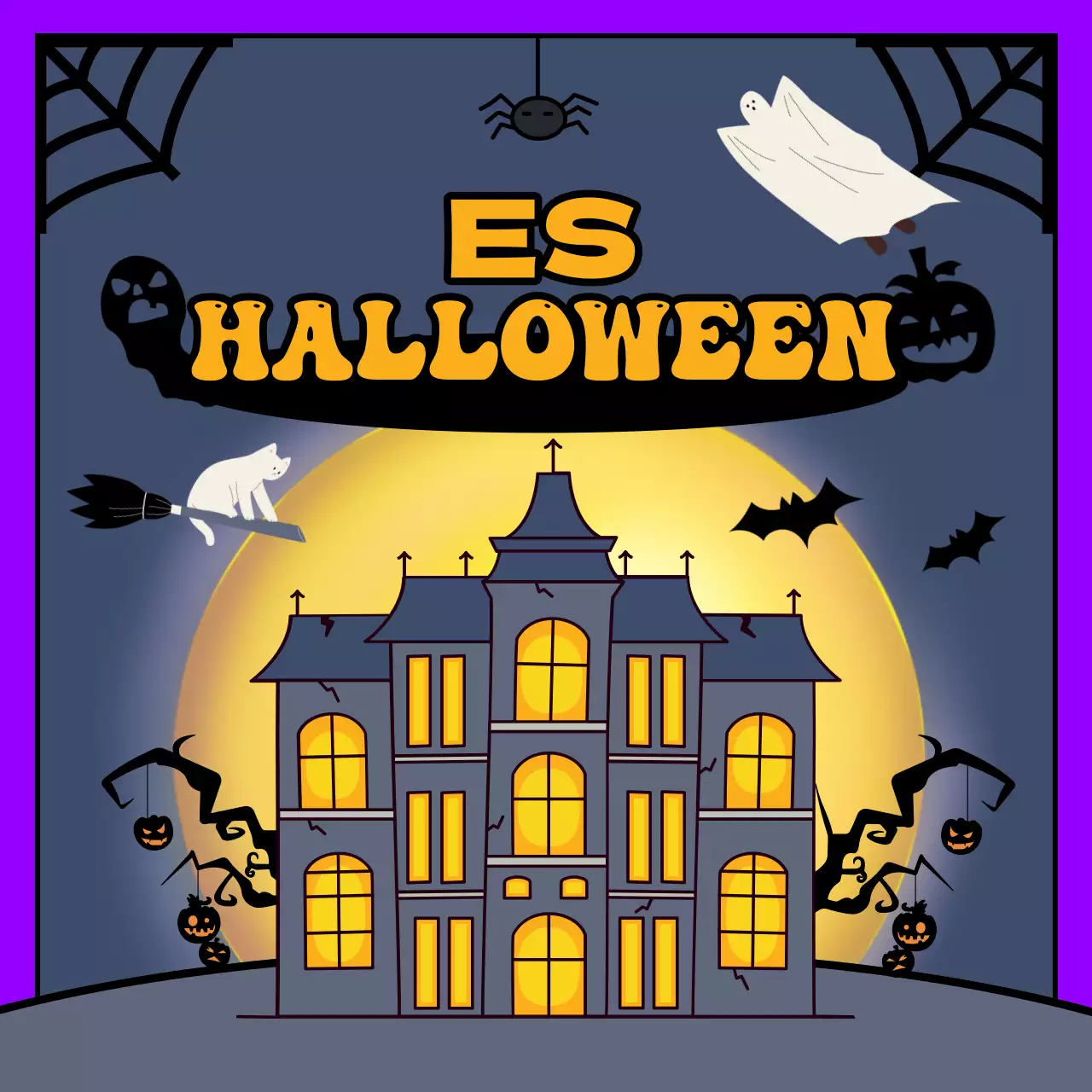 Promueve fantásticas ideas de decoración de Halloween en morado y naranja