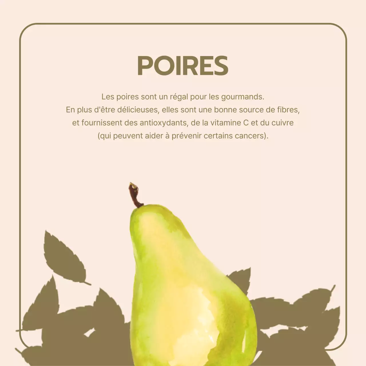 Promouvoir les fruits de saison vintage en orange et beige