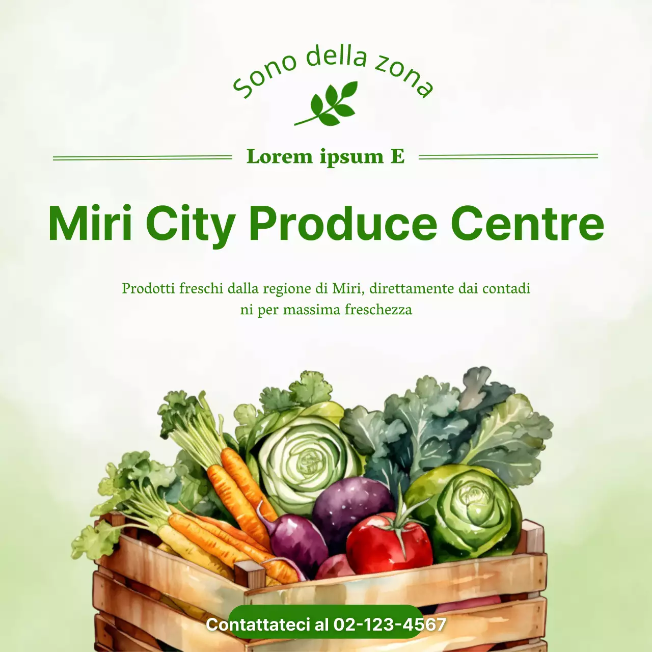 Promuovere il cibo locale con gli acquerelli verdi