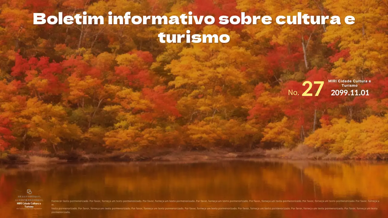 Promover um boletim informativo simples sobre o turismo local com toques de cor de laranja