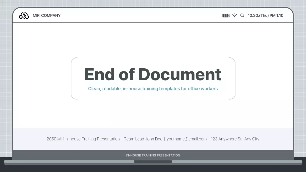 White Modern Training Document Presentation