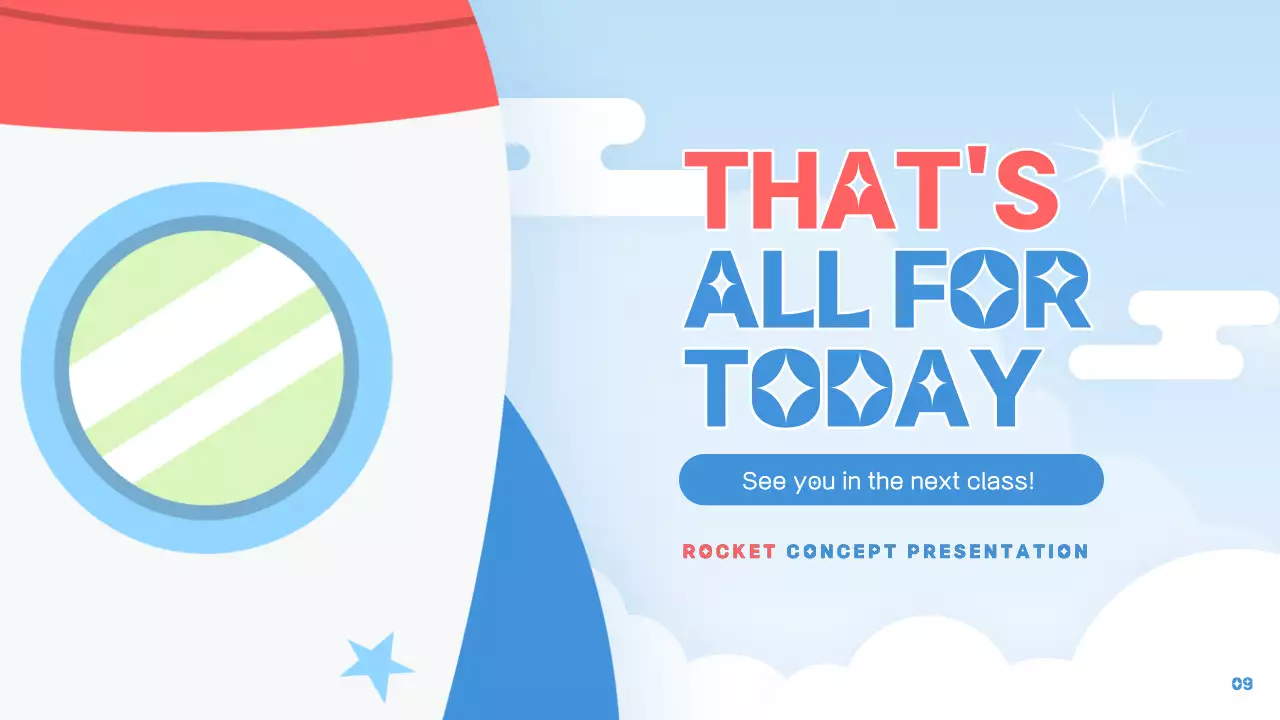 블루 모던 로켓 프리젠테이션