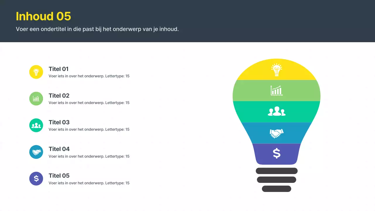 Modern idee voorstel in geel en grijs