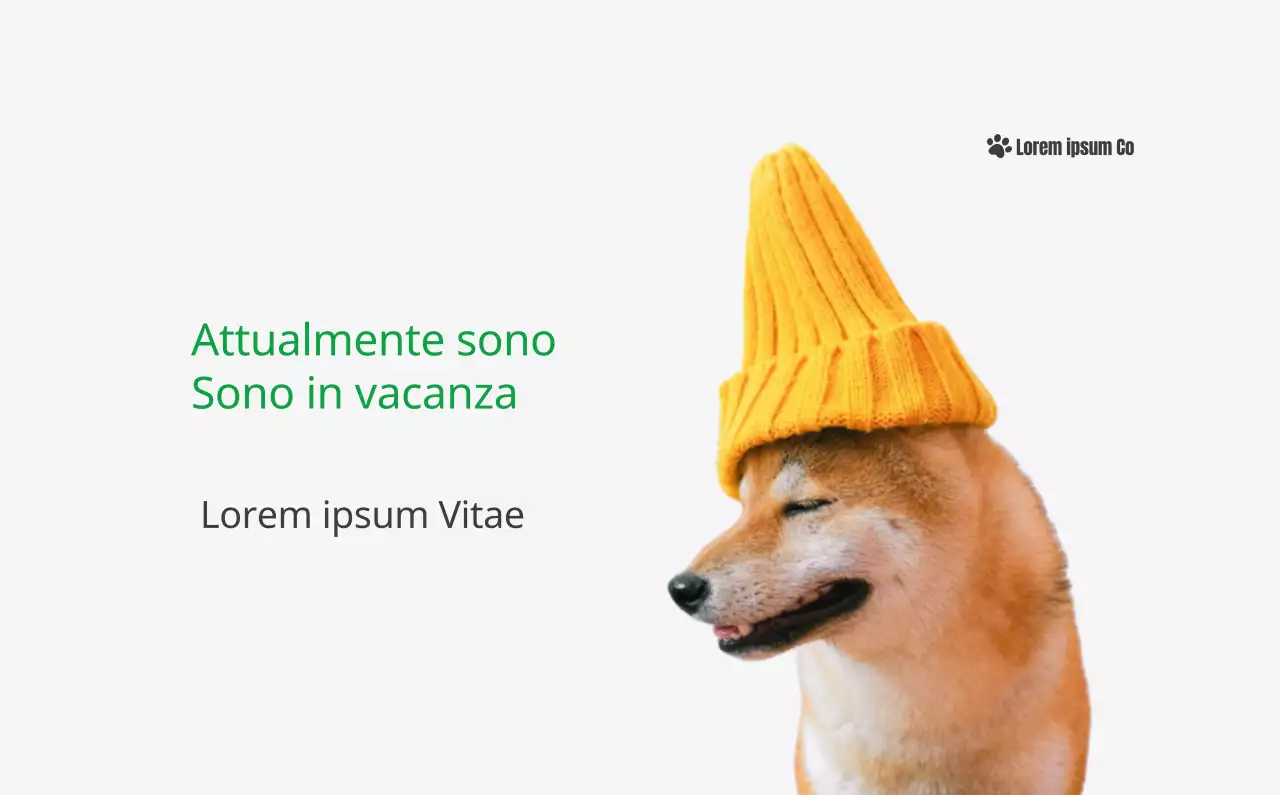 Un calendario con l'immagine di un cucciolo e un simpatico messaggio in verde.