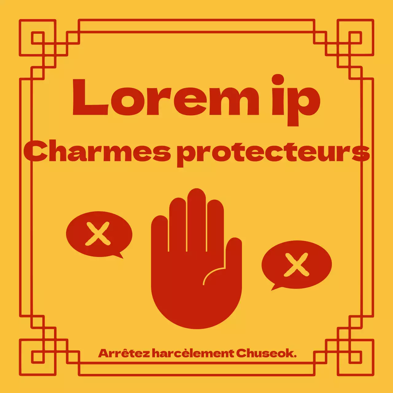 Amulette Obon nagami en rouge et jaune @trendytrends