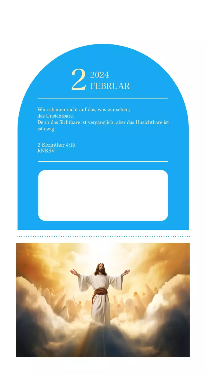 Blaues modernes Konzept Kirchenkalender