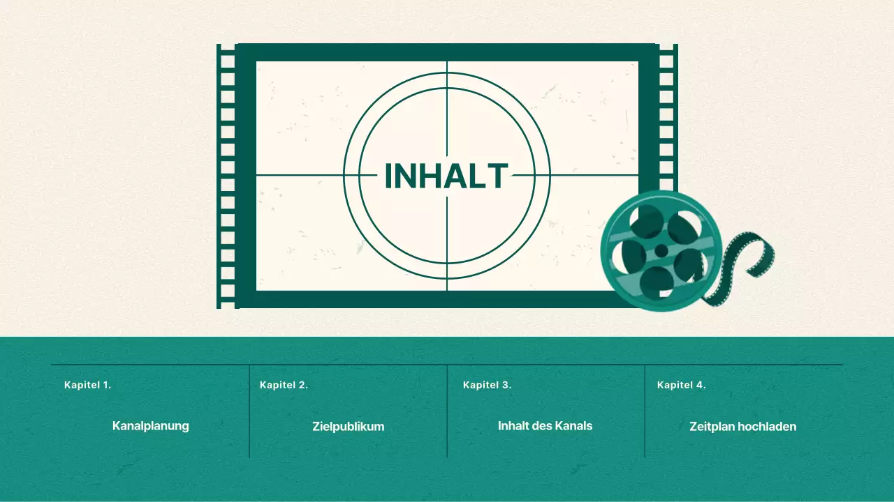 Vintage Video Content Brief in Grün und Beige