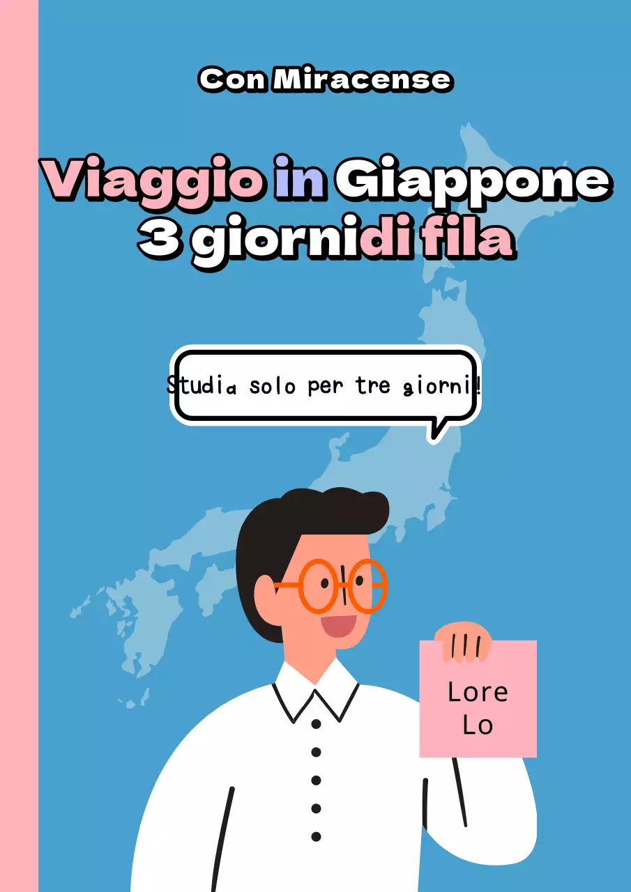 Copertina di un semplice libro di domande giapponesi da viaggio in rosa e azzurro