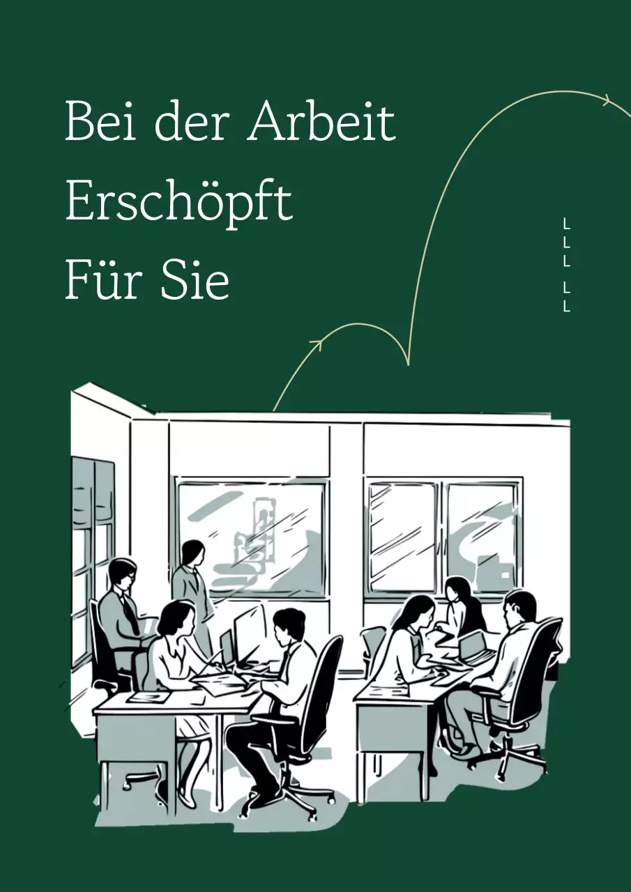 Minimalistisches Buchcover für Geschäftsschulungen in Grün und Weiß
