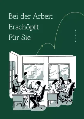 Minimalistisches Buchcover für Geschäftsschulungen in Grün und Weiß