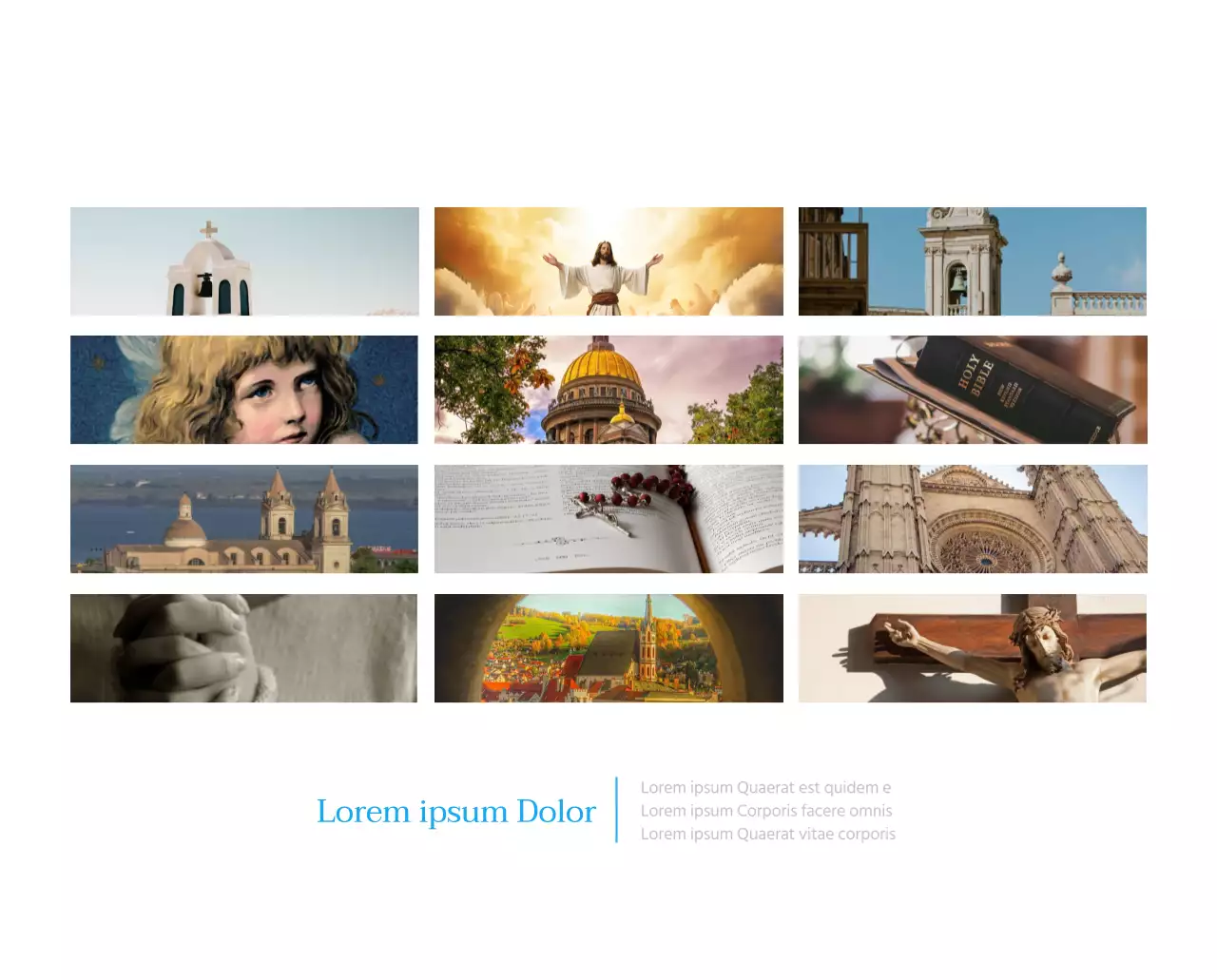 Blauw modern concept kerkkalender