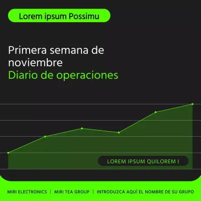 Un sencillo informe de existencias en chartreuse y gris