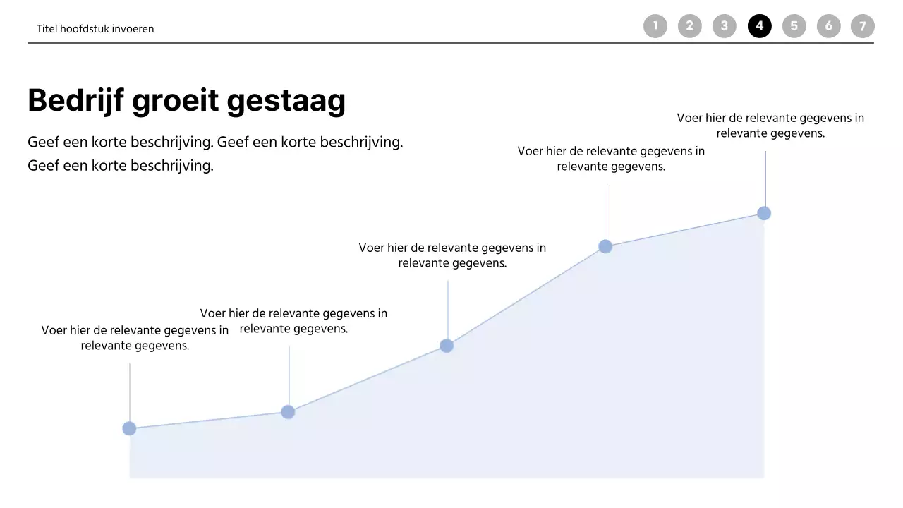 Modern vergaderbedrijf bedrijfsprofiel in blauw