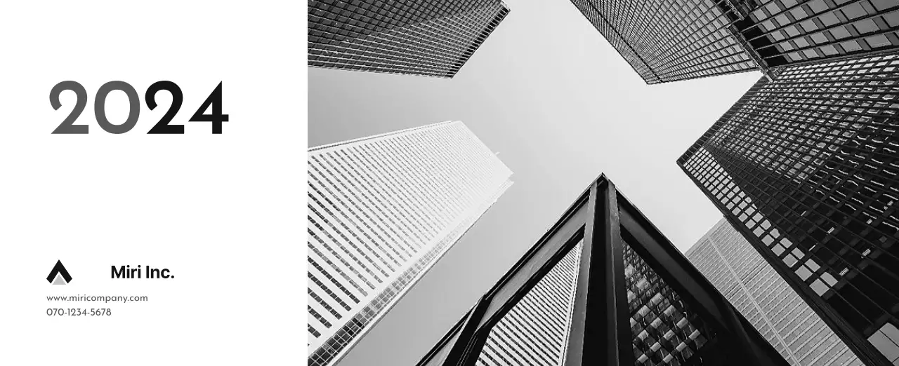 Un sencillo calendario corporativo en gris