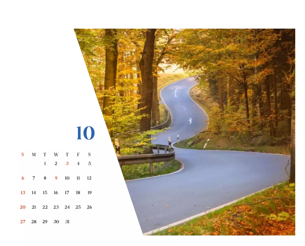 Calendrier hospitalier avec photos de paysages saisonniers