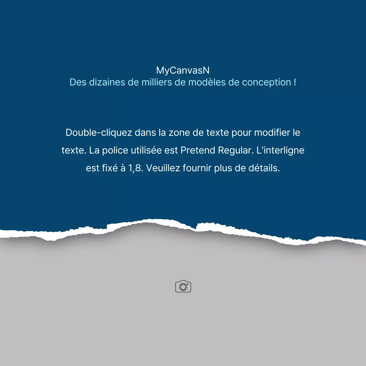 Un briefing simple sur le produit en bleu et bleu clair