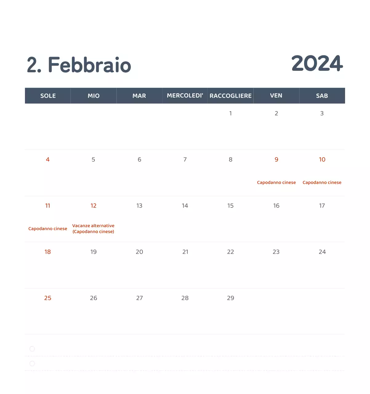 Un calendario con illustrazioni colorate ed emozionali