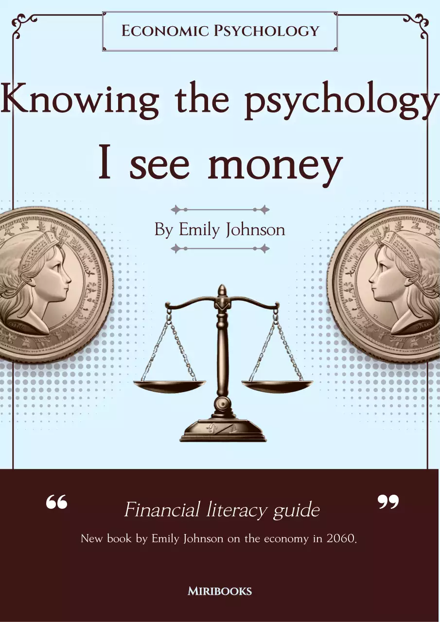 Luxurious financial book cover in light blue and brown