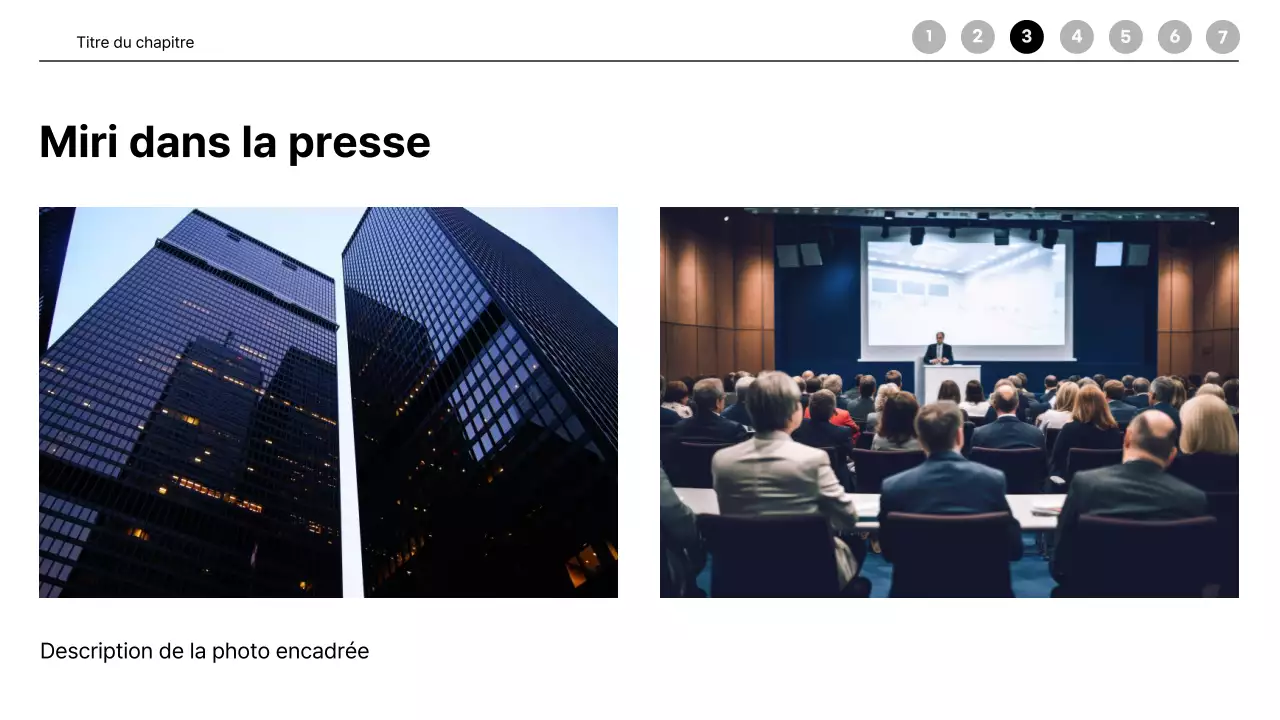 Profil d'entreprise de réunion moderne en bleu