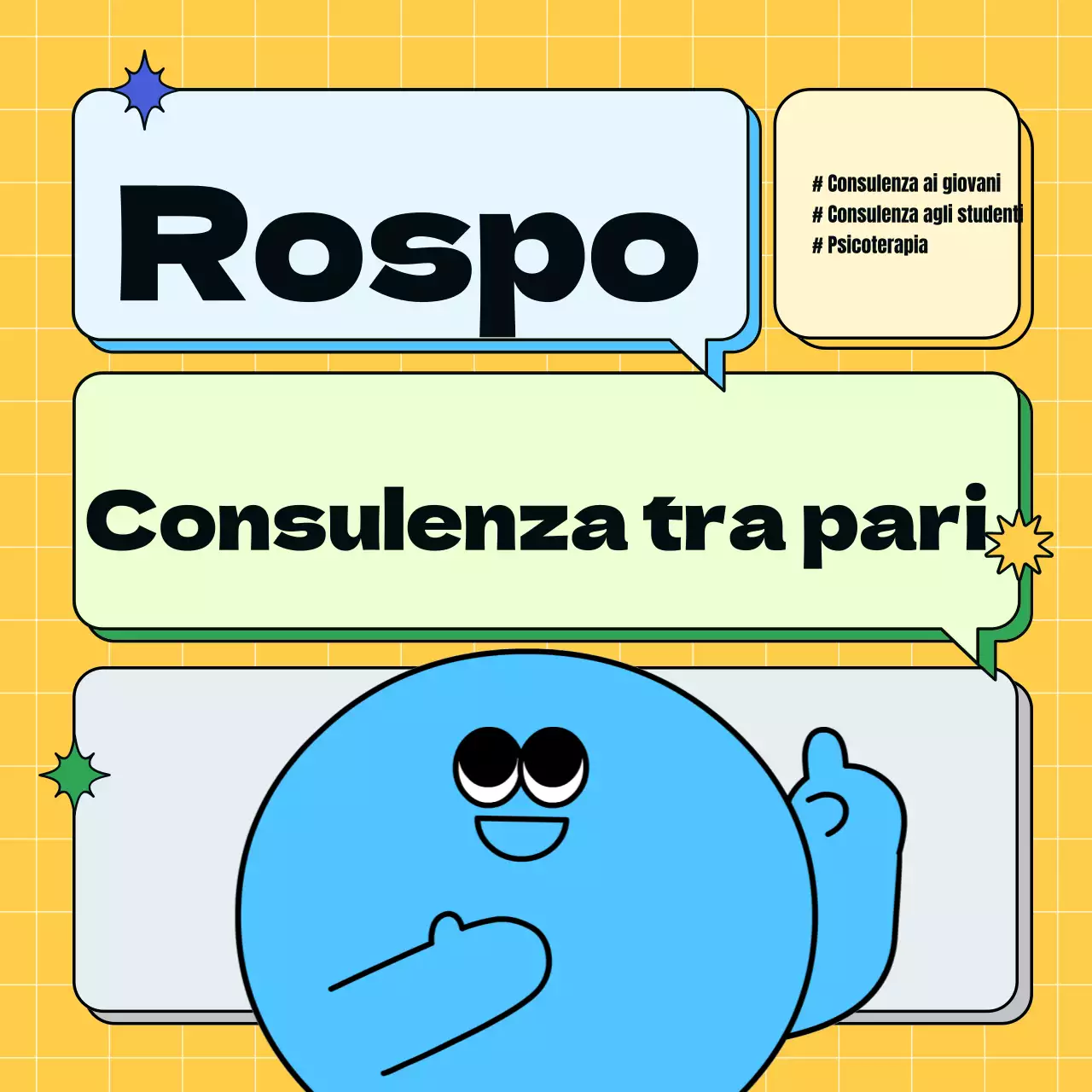 Promuovere un semplice centro giovanile giallo e azzurro