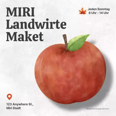Förderung eines weißen, minimalistischen lokalen Marktes