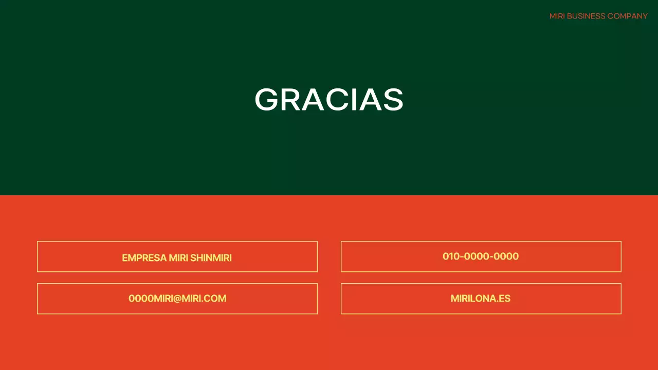 Orden del día sencillo en naranja y verde