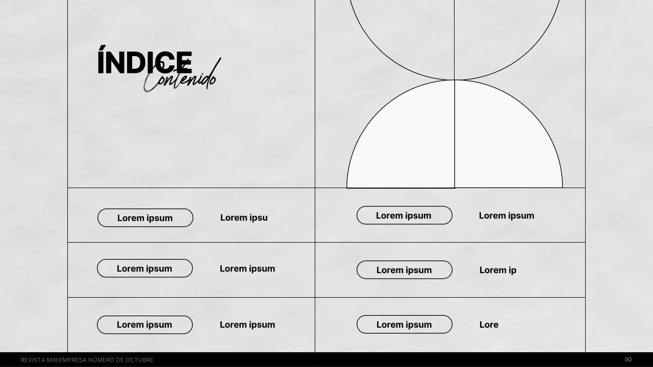 Una moderna revista de entrevistas internas en blanco y negro