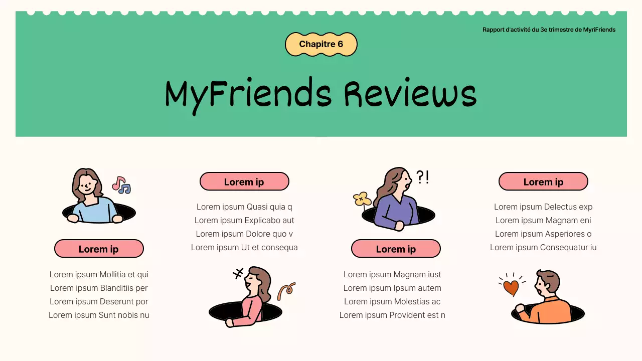  Rapports d'activité des supporters vert et jaune kitsch