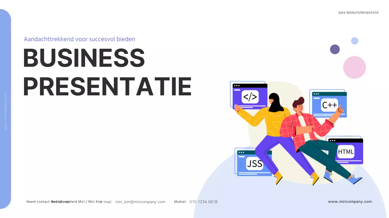 Een eenvoudig, succesvol bodvoorstel in blauw