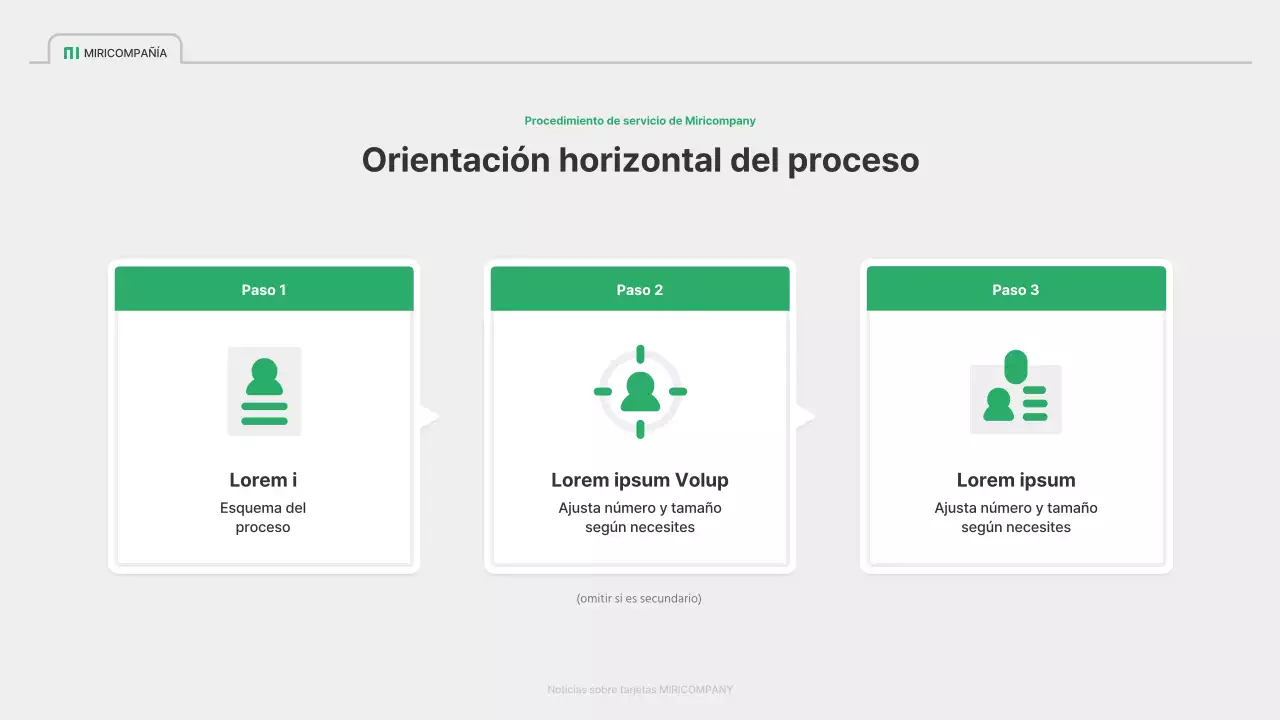 Un sencillo perfil de empresa verde y gris