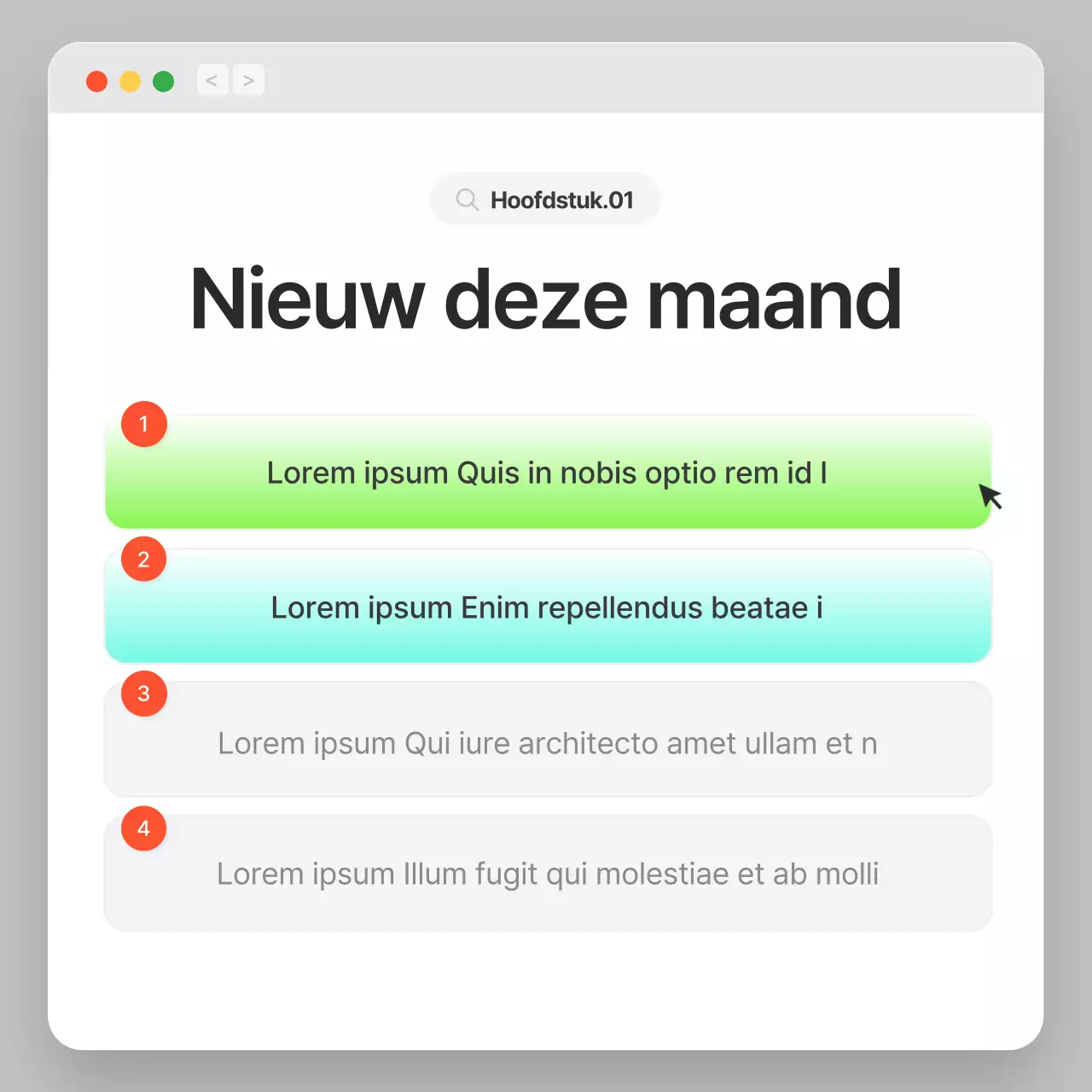 Bedrijfsprofiel met een eenvoudig grijs en wit browserconcept