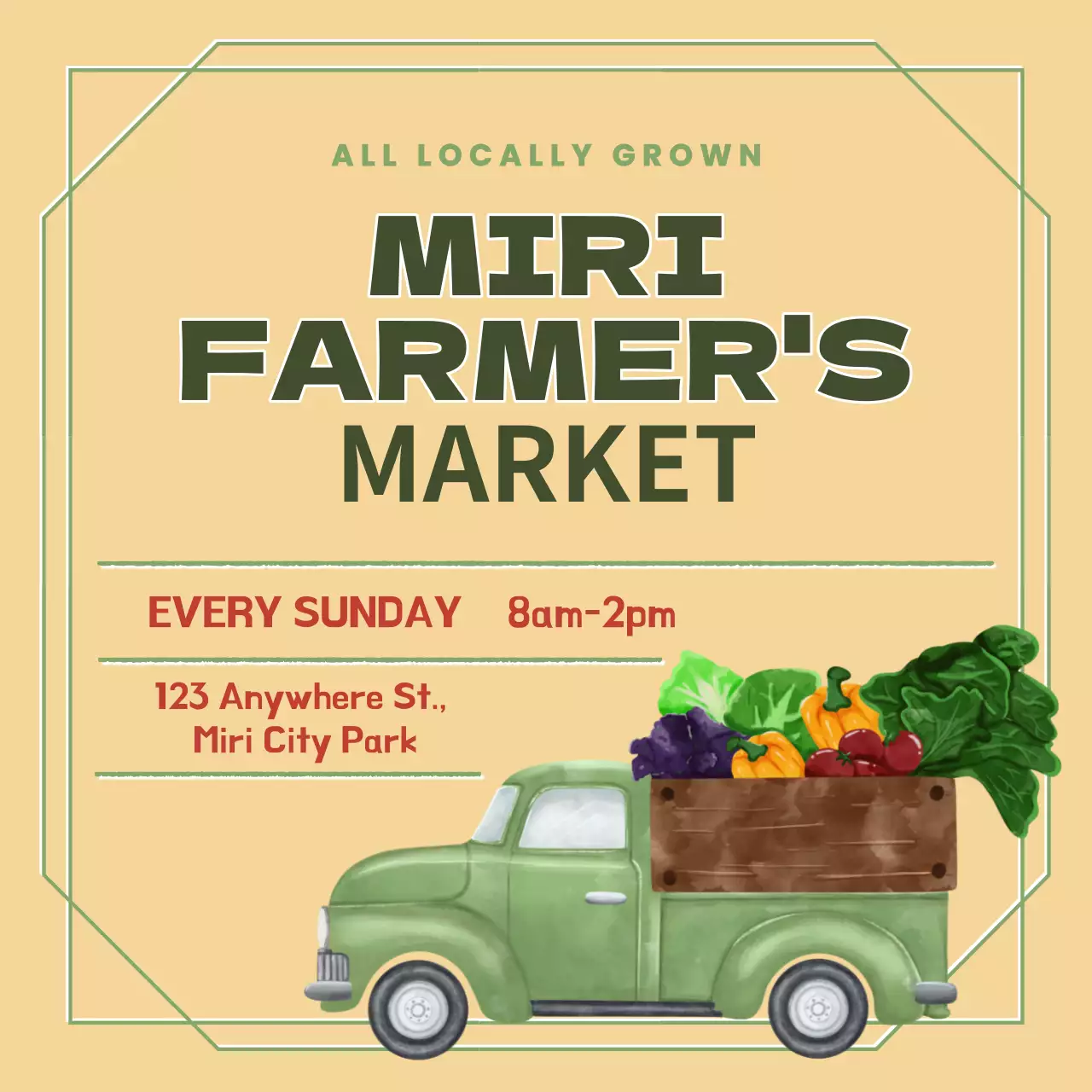 Beige Rustic Market Promotion Instagram Post