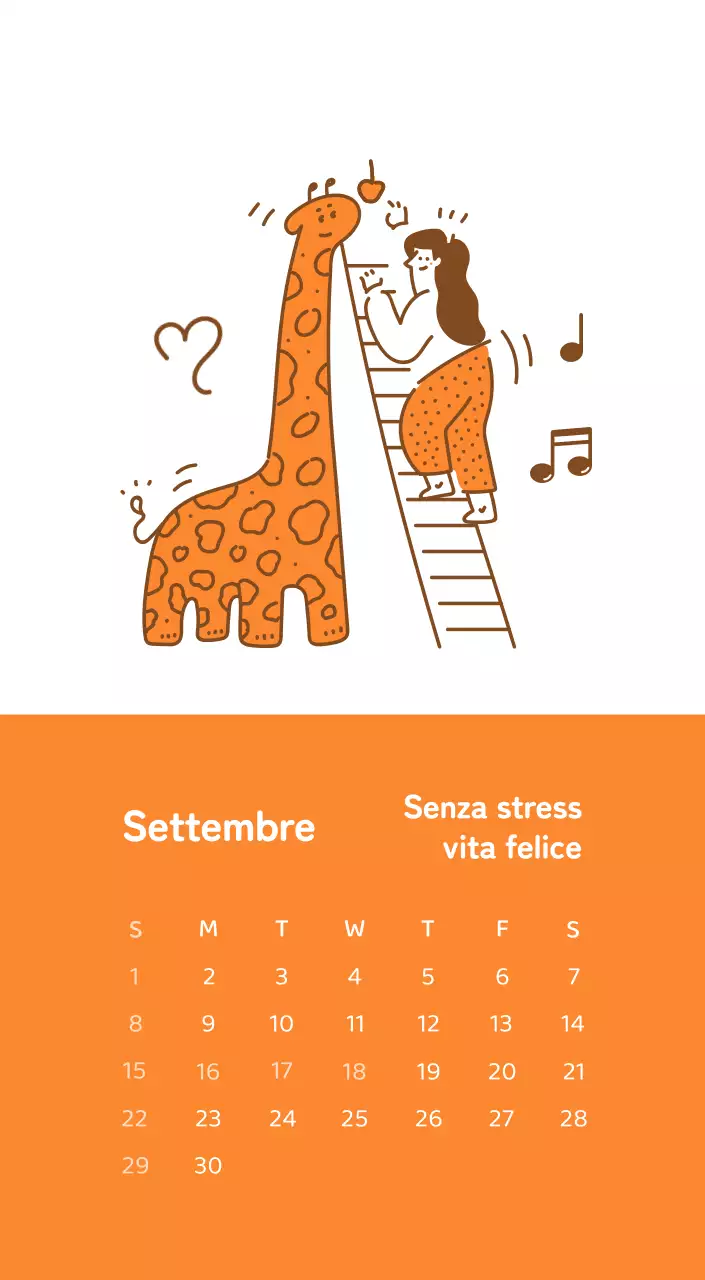 Un calendario con illustrazioni colorate ed emozionali