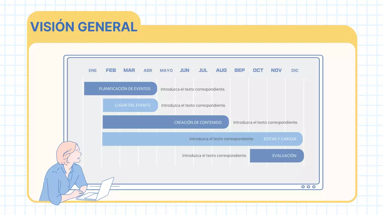 Informe del acta de la reunión de marketing moderno en azul claro y amarillo