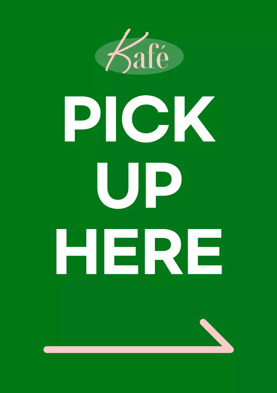 Lokasi penjemputan di kafe Stand informasi waktu istirahat