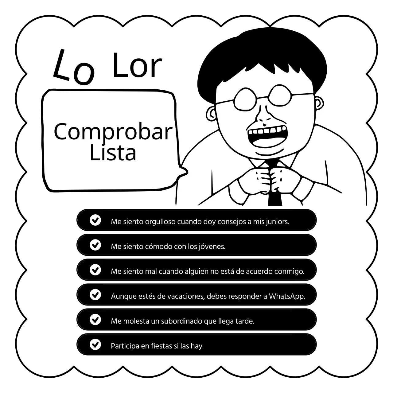 Anuncios de prueba en blanco y negro, enfermizos