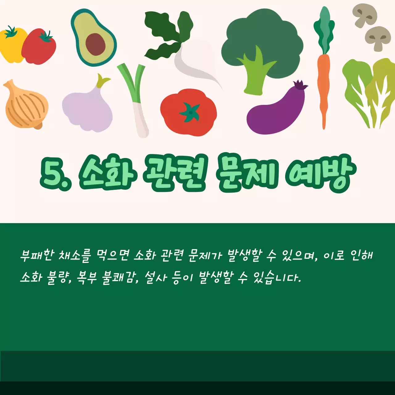 신선한 채소를 먹어야 하는 이유