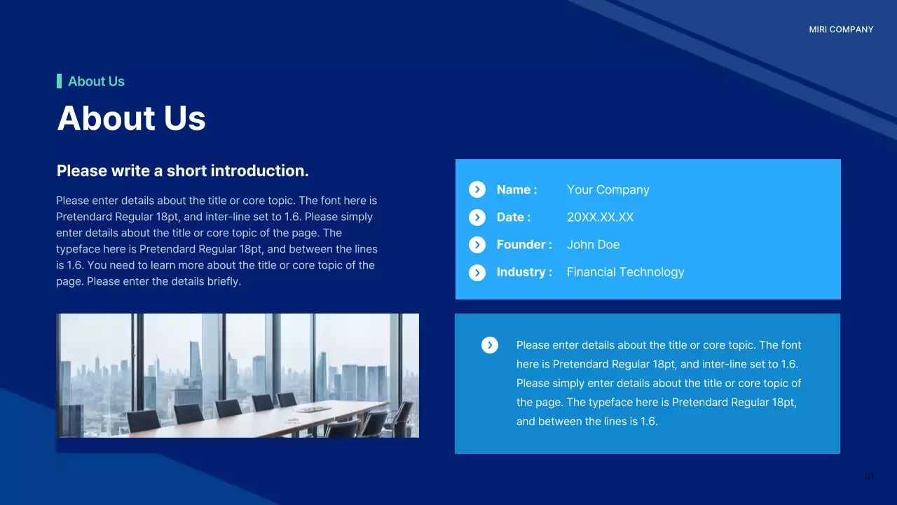 Blue Modern Business Report Presentation