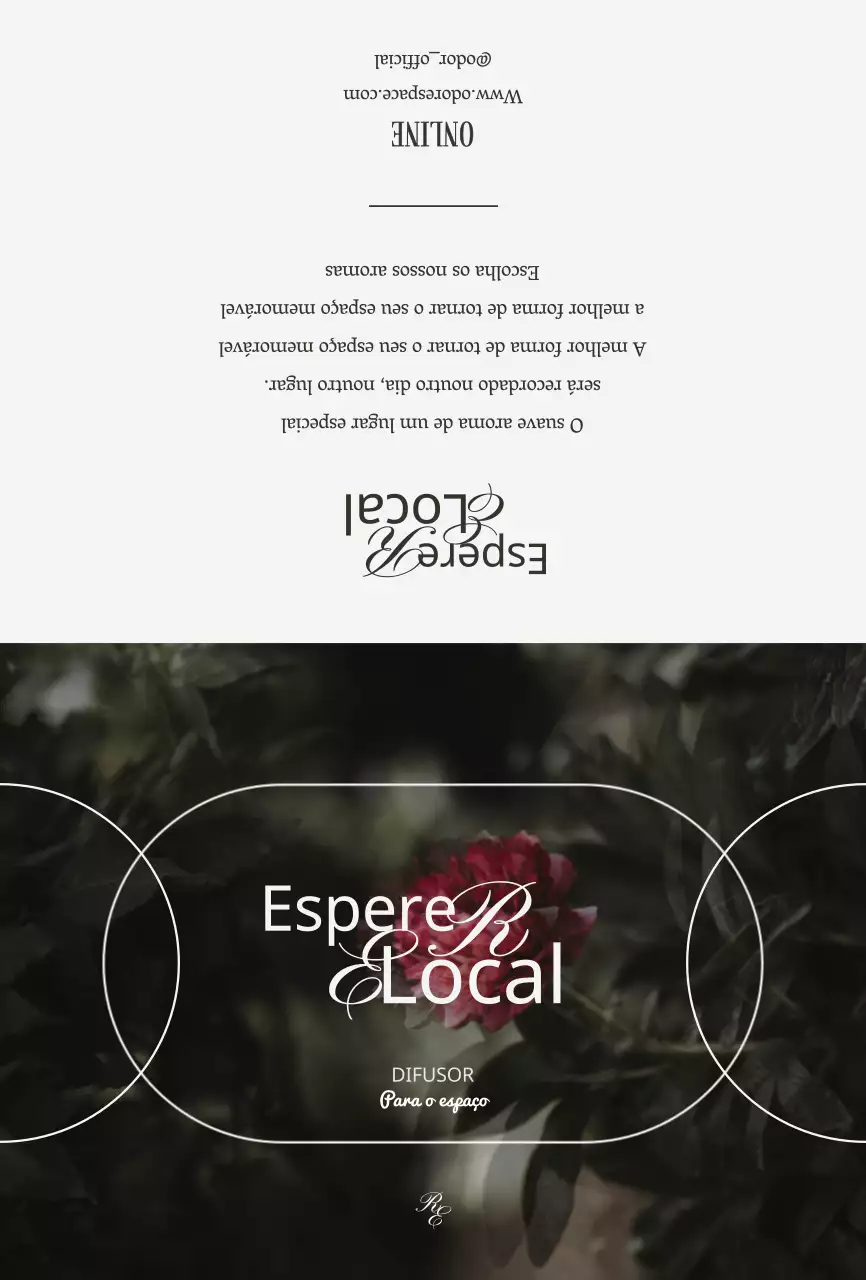 Um difusor de luxo com imagens florais vintage em cores suaves para apresentar os produtos