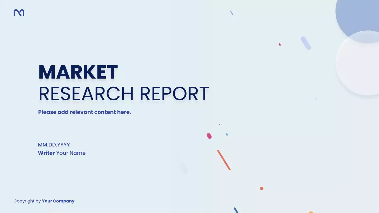 파랑과 남색의 심플한 시장조사 보고서
