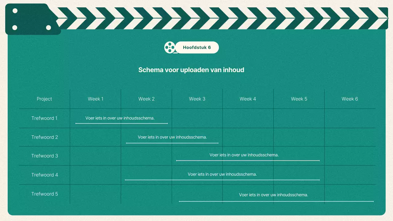 Vintage video-inhoud in groen en beige