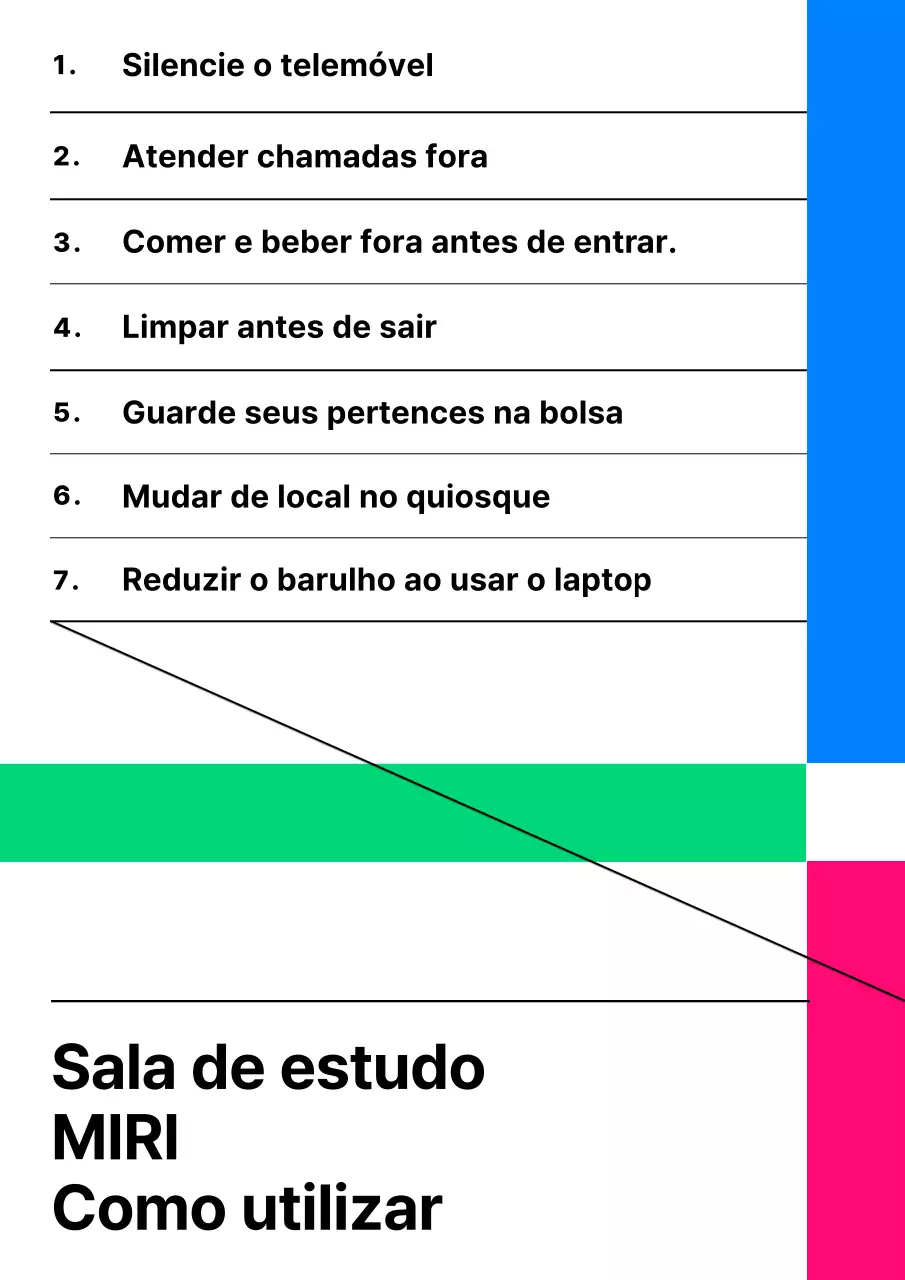 Um guia para uma sala de estudo minimalista em azul e verde
