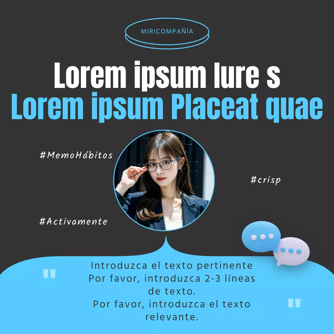 Informe de entrevista simple azul claro